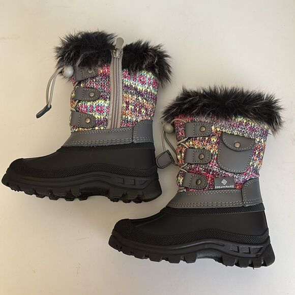 Dream Pairs Kids Waterproof Snow Boots Size 9T - Picture 9 of 12